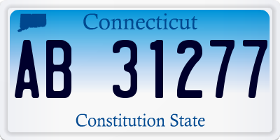 CT license plate AB31277