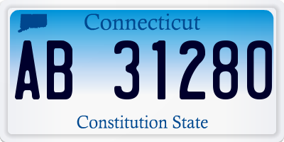 CT license plate AB31280