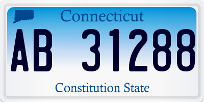 CT license plate AB31288