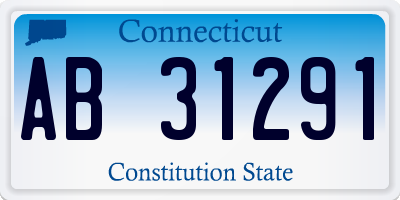 CT license plate AB31291