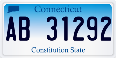 CT license plate AB31292