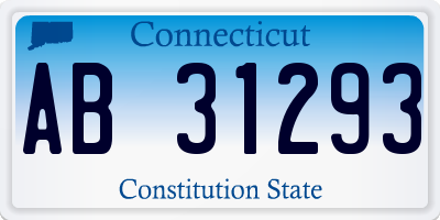 CT license plate AB31293