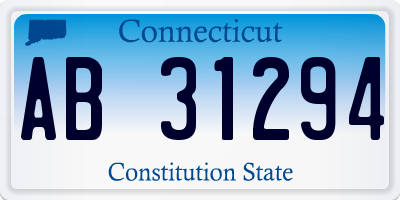 CT license plate AB31294