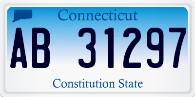 CT license plate AB31297