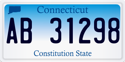 CT license plate AB31298