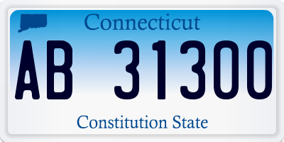 CT license plate AB31300