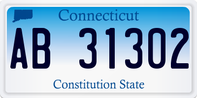 CT license plate AB31302