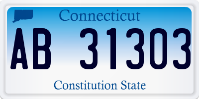 CT license plate AB31303