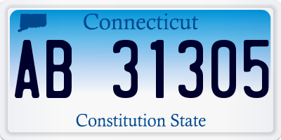 CT license plate AB31305