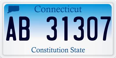 CT license plate AB31307