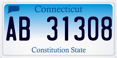 CT license plate AB31308