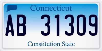 CT license plate AB31309