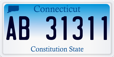 CT license plate AB31311