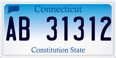 CT license plate AB31312