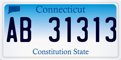 CT license plate AB31313