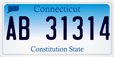 CT license plate AB31314