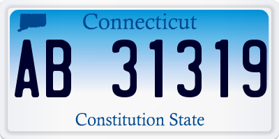 CT license plate AB31319