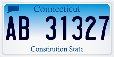 CT license plate AB31327