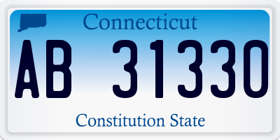 CT license plate AB31330