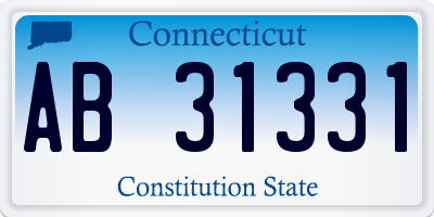 CT license plate AB31331