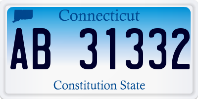 CT license plate AB31332