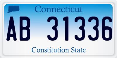 CT license plate AB31336