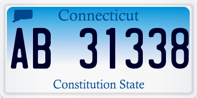 CT license plate AB31338