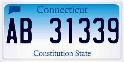 CT license plate AB31339