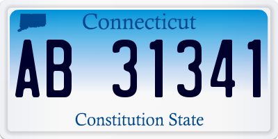 CT license plate AB31341