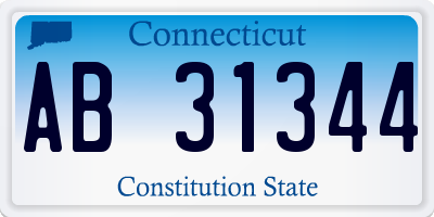 CT license plate AB31344