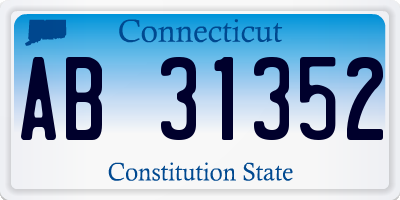 CT license plate AB31352