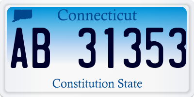 CT license plate AB31353