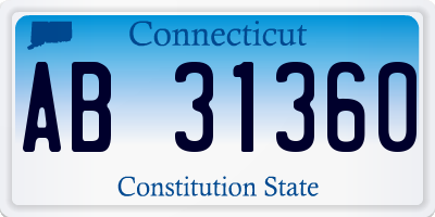 CT license plate AB31360