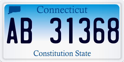 CT license plate AB31368