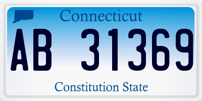 CT license plate AB31369