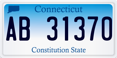 CT license plate AB31370