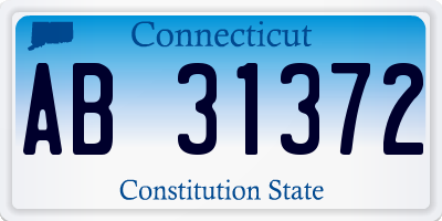 CT license plate AB31372