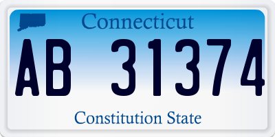 CT license plate AB31374