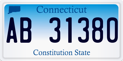 CT license plate AB31380