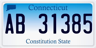 CT license plate AB31385