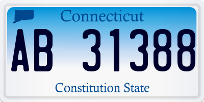 CT license plate AB31388