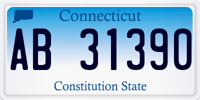 CT license plate AB31390