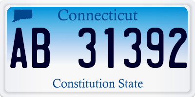 CT license plate AB31392