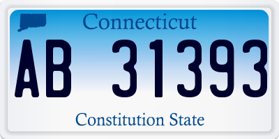 CT license plate AB31393