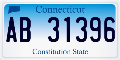 CT license plate AB31396