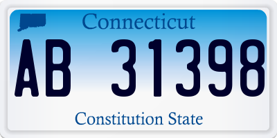 CT license plate AB31398