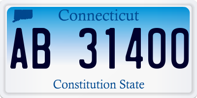 CT license plate AB31400