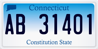 CT license plate AB31401