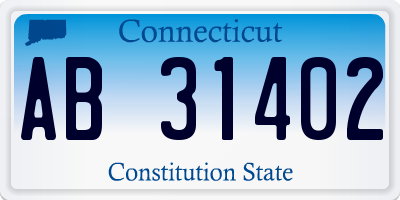 CT license plate AB31402