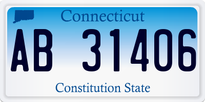 CT license plate AB31406